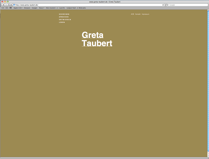 Webseite von Greta Taubert